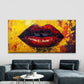Close-Up Design of Lips Wall Art Canvas Office Home Room Framed 120x60cm