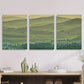 3pcs Rolling Green Hills, Cypress Trees Metal Print Ready to Hang Art