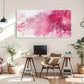 Pink Floral Landscape Dreamy Wall Art Canvas Office Home Room Framed 120x60cm