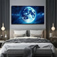 Rapidly Moving Blue Moon Wall Art Canvas Office Home Room Framed 120x60cm