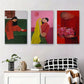 3pcs Colorful Abstract Women Modern Metal Print Ready to Hang Art