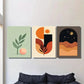 3pcs Modern Abstract Colorful Geometric & Nature  Metal Print Ready to Hang Art