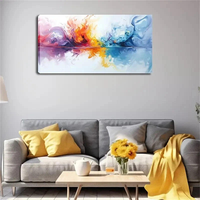 Modern Minimalist Style Solid Wall Art Canvas Office Home Room Framed 120x60cm