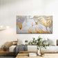 Golden Abstract Leaf Texture Wall Art Canvas Office Home Room Framed 120x60cm