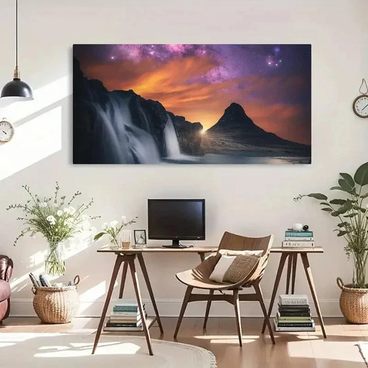 Beach State Park Sunrise Wall Art Canvas Office Home Room Framed 80x45cm
