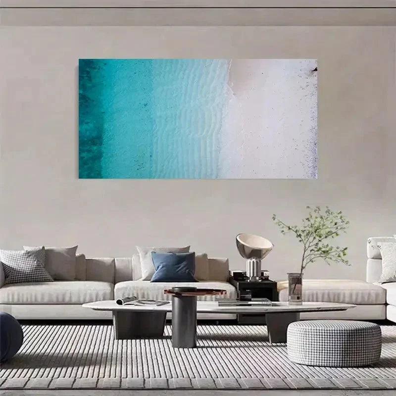 Minimalist American Beach Wall Art Canvas Office Home Room Framed 120x60cm