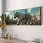 3pcs White Tiger In The City Wall Art Canvas Wall Art Set Canvas Framed 40x60cm - High Quality Print 100% Australian Made Wall Canvas Ready to Hang