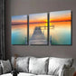 3pcs Serene Lake & Pier Scenes Landscape Wall Art Set Canvas Framed 40x60cm - High Quality Print 100% Australian Made Wall Canvas Ready to Hang
