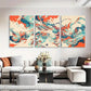 3pcs Mint Swirls Dynamic Contemporary Perfect Wall Art Set Canvas Framed 40x60cm - High Quality Print 100% Australian Made Wall Canvas Ready to Hang