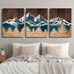 3pcs Rustic Mountain Landscape Wall Art Set Canvas Framed 40x60cm - High Quality Print 100% Australian Made Wall Canvas Ready to Hang