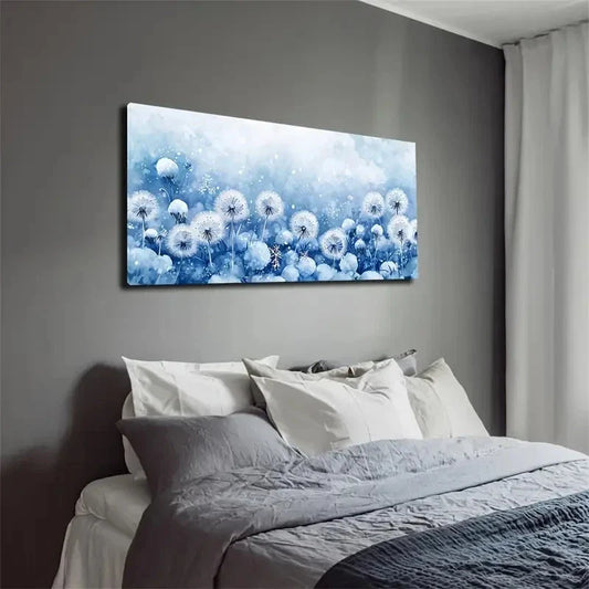 Realistic Winter Snow Scene Wall Art canvas office home room framed 120x60cm