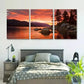 3pcs Elegant Sand Harbor Sunset Orton Wall Art Set Canvas Framed 40x60cm - High Quality Print 100% Australian Made Wall Canvas Ready to Hang