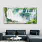 Tropical Waterfall Landscape Wall Art Canvas Office Home Room Framed 120x60cm