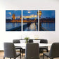 3pcsRomantic Evening London Westminster Bridge  Wall Art Set Canvas Framed 40x60cm - High Quality Print 100% Australian Made Wall Canvas Ready to Hang