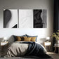 3pcs Black and White Abstract Canvas Framed 40x60cm - High Quality Print 100% Australian Made Wall Canvas Ready to Hang
