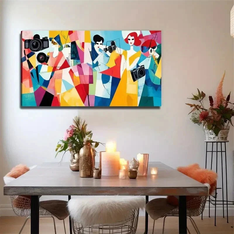 A Group Of Fashionable Girls Wall Art Canvas Office Home Room Framed 120x60cm