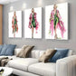 3pcs Fashion Sketch Style Triptych Wall Art Set Canvas Framed 40x60cm - High Quality Print 100% Australian Made Wall Canvas Ready to Hang