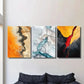 3pcs Vibrant Abstract Lava & Glacier Design Wall Art Set Canvas Framed 40x60cm - High Quality Print 100% Australian Made Wall Canvas Ready to Hang