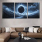 3pcs Cosmic Black Hole Dark Nebula Perfect Wall Art Set Canvas Framed 40x60cm - High Quality Print 100% Australian Made Wall Canvas Ready to Hang