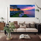 Coastal Sunset Modern Wall Art Canvas Office Home Room Framed 80x45cm