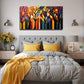 Abstract Forest Suitable Wall Art Canvas Office Home Room Framed 80x45cm