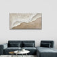 Beach Scene Waves Crashing Wall Art Canvas Office Home Room Framed 80x45cm
