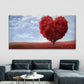 Red Heart-Shaped Tree Wall Art Canvas Office Home Room Framed 80x45cm