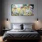 Two White Bicycles with Color Wall Art Canvas Office Home Room Framed 120x60cm