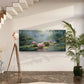 Reflective Water Surface Wall Art Canvas Office Home Room Framed 80x45cm