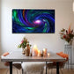 Vibrant Spray Galaxy Modern Wall Art Canvas Office Home Room Framed 120x60cm