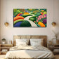 The Path In The Park Nature Wall Art Canvas Office Home Room Framed 80x45cm