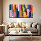 Colored Thick-Coated Blocks Wall Art Canvas Office Home Room Framed 120x60cm