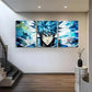 3pcs Anime Character Blue Haired Hero Perfect Wall Art Set Canvas Framed 40x60cm - High Quality Print 100% Australian Made Wall Canvas Ready to Hang