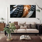 Nature'S Beauty Feather Wall Art Canvas Office Home Room Framed 80x45cm