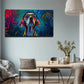 Headphones & Glasses Dog Wall Art Canvas Office Home Room Framed 120x60cm