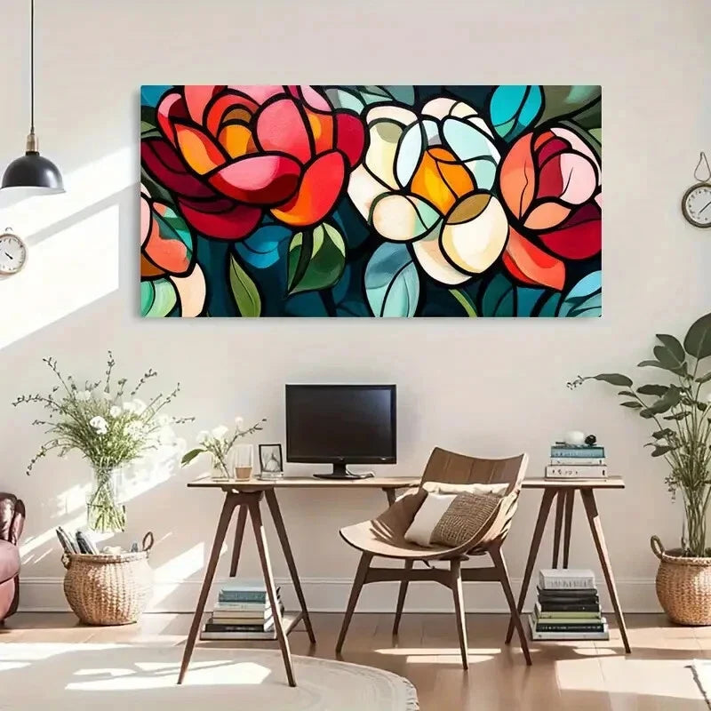 Featuring Blend Gradient Vivid Wall Art Canvas Office Home Room Framed 120x60cm