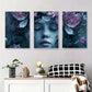 3pcs Whimsical Butterfly Portrait Butterfly Girl Metal Print Ready to Hang Art