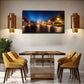 Bohemian Night City Wall Art Canvas Office Home Room Framed 80x45cm