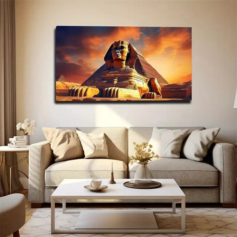 Egyptian Civilization Wall Art Canvas Office Home Room Framed 120x60cm