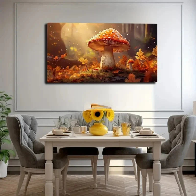 Autumn Woods With Giant Wall Art Canvas Office Home Room Framed 80x45cm