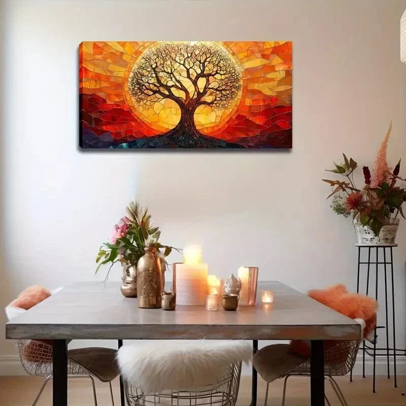 Vibrant Fall Colors Sun Perfect Wall Art Canvas Office Home Room Framed 120x60cm