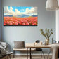 Serene Flower Field Wall Art canvas office home room framed 120x60cm