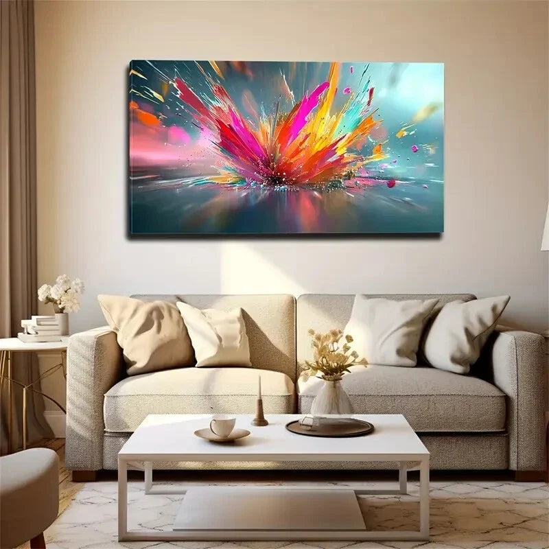 A Highly Visually Impactful Wall Art Canvas Office Home Room Framed 120x60cm