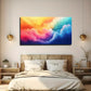 Dynamic Shapes Vibrant Clouds Wall Art Canvas Office Home Room Framed 120x60cm