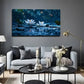 Two White Water Lilies Blooming Wall Art Canvas Office Home Room Framed 120x60cm