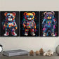 3pcs Featuring a Teddy Bear Adorned Solely Wall Art Set Canvas Framed 40x60cm - High Quality Print 100% Australian Made Wall Canvas Ready to Hang
