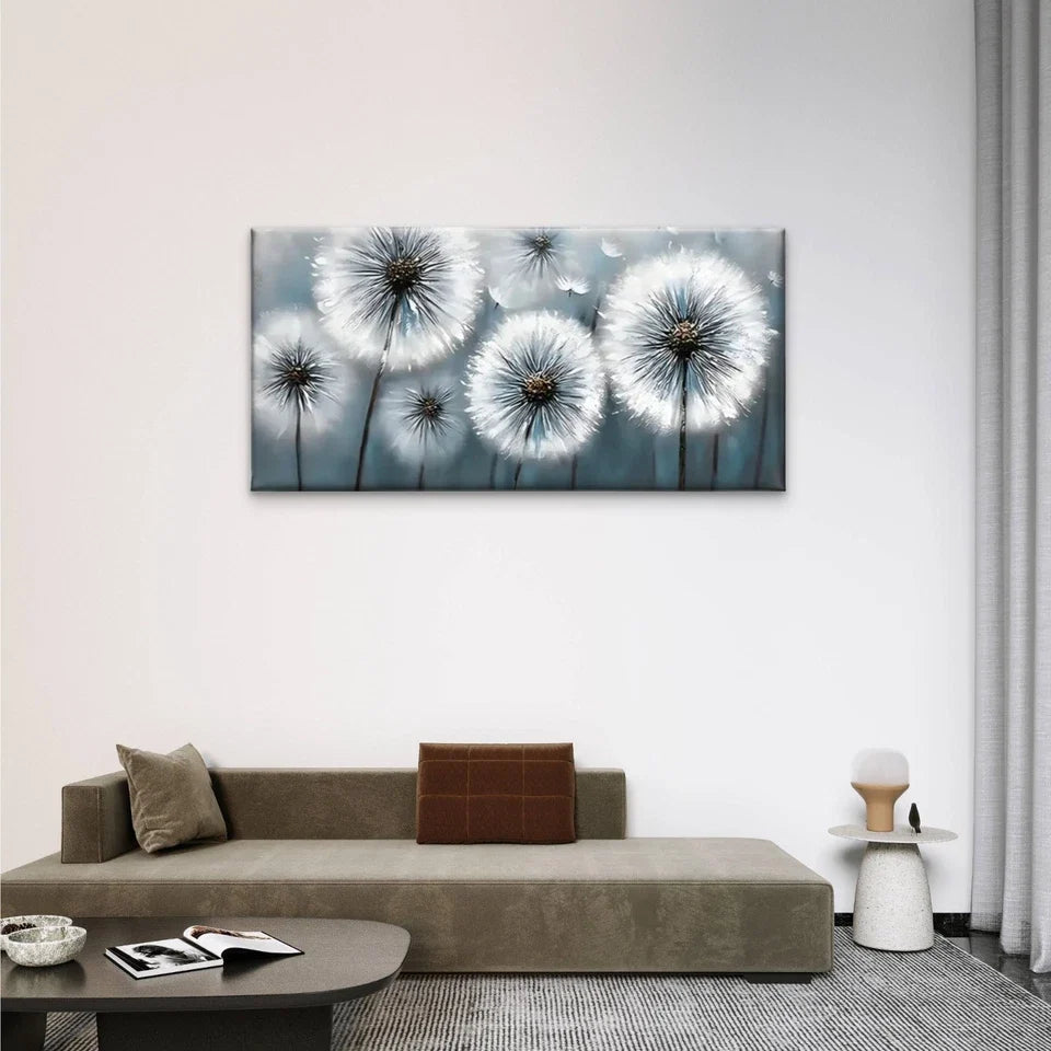 Dendera Flower Abstract Wall Art Canvas Office Home Room Framed 80x45cm