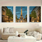 3pcs A Person Standing in The Rain Metal Print Ready to Hang Art