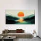 Sunset Mountain Landscape Wall Art Canvas Office Home Room Framed 120x60cm