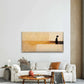 Abstract Beige Golden Brown Wall Art Canvas Office Home Room Framed 120x60cm